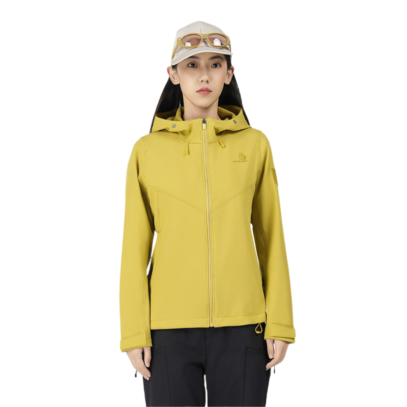 SCALER Outdoor Softshell Jacket Unisex Windproof Warm Sports Casual Hooded Coat Women F2916D61