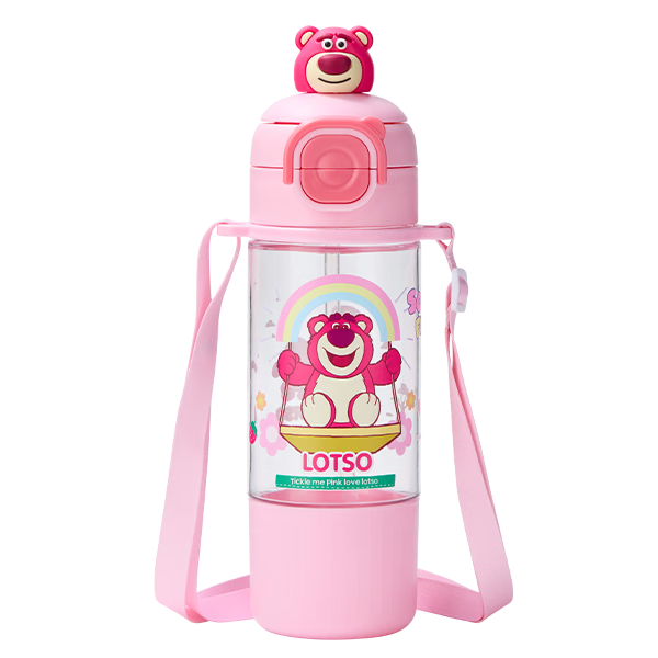 Disney Kids Double Drinking Water Bottle Large Capacity Sports Water Bottle Portable Straw Cup for Boys and Girls Student Tea Cup