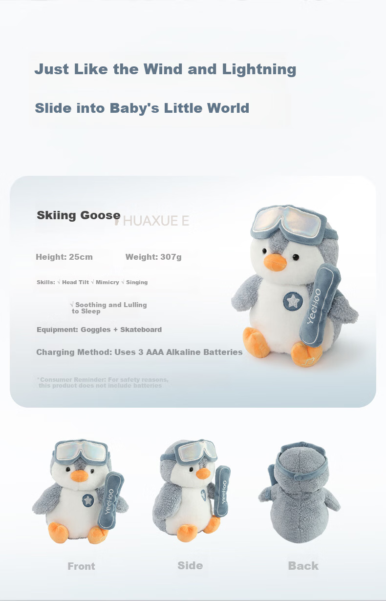 YEEHOO Baby Toy Penguin Soothing Doll Singing Repeating Interactive Companion Sleep Aid Birthday Gift for 1-Year-Old Baby 4