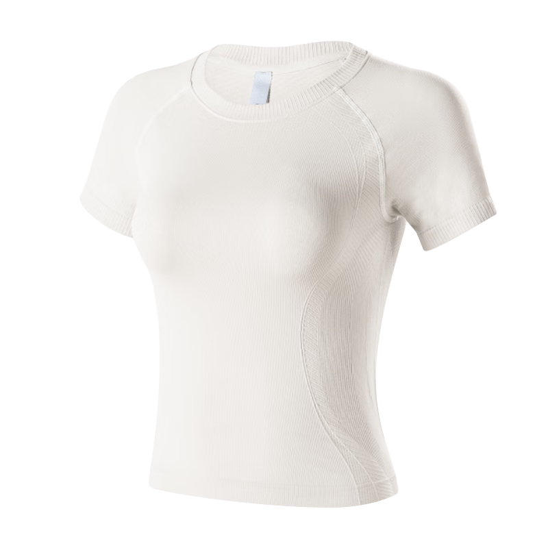 Xueqiman Women's Yoga Short Sleeve Summer Quick-Dry Slim Fit Stretch Sports Top Pilates Running T-Shirt