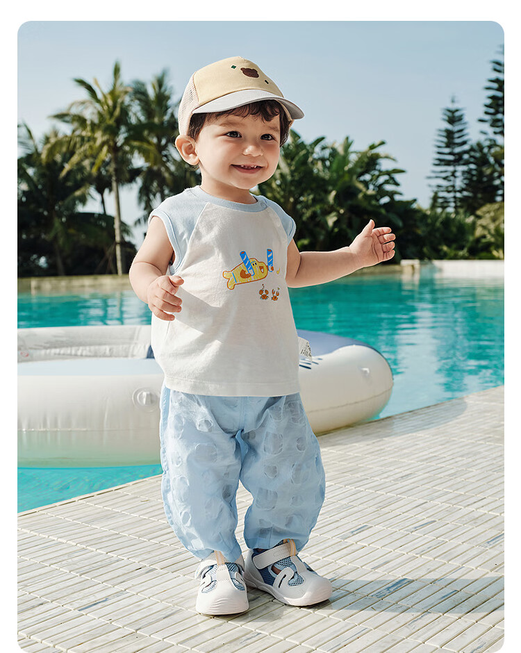 Balabala Baby Sleeveless T-Shirt Vest Girls Boys Infant Clothing 2026 New Summer Cotton Soft Top 41