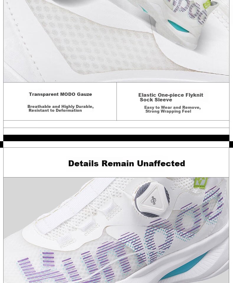 KUMPOO Featherweight Badminton Shoes Shock Absorption Breathable Button Shoelaces Unisex Sports Shoes Thick Yi PRO KH-G826S White Size 43 12