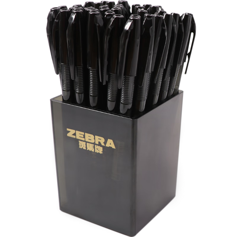 ZEBRA Genuine Ballpoint Pen Series, 0.7mm Bullet Tip, Student And Office Use Medium Oil-Based Ink Pen, ID-A100 Black Set, 40 Pcs/tube