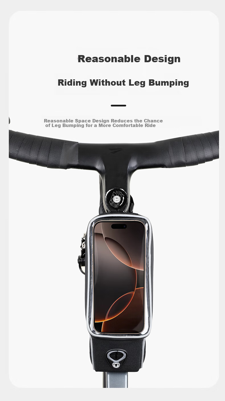TOSUOD Bicycle Riding Handlebar Touchscreen Front Tube Bag Waterproof Road Bike Frame Bag Phone Bag Cycling Accessories 10