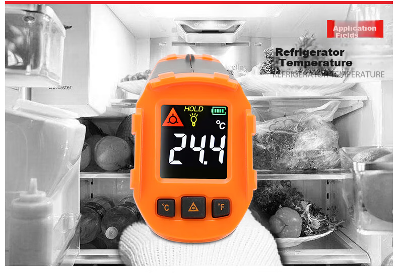 CEM ST490B Infrared Thermometer High-Definition Digital Industrial Temperature Gun Food Oil Temperature Meter 3