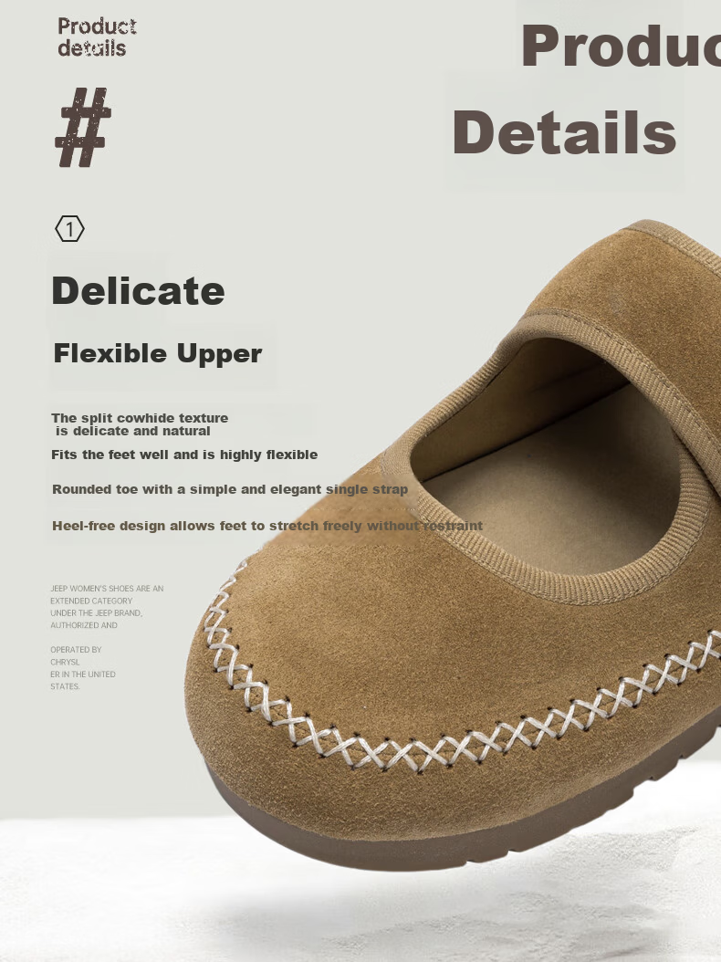 Jeep Baotou Birkenstock New Summer Breathable Slip-On Casual Mary Jane Women's Sandals Brown Size 36 3