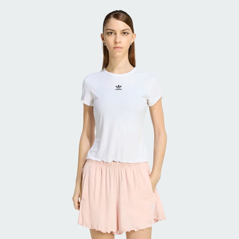 Adidas Originals Women's ESS BABY SS T-Shirt KE1107 White L 2