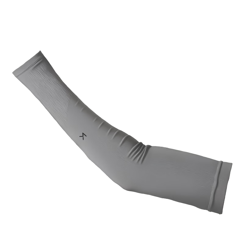 Keep Ice Silk Arm Sleeves, Large Size Cooling Sensation, Cycling Arm Guards, UV Protection, Black Straight Tube