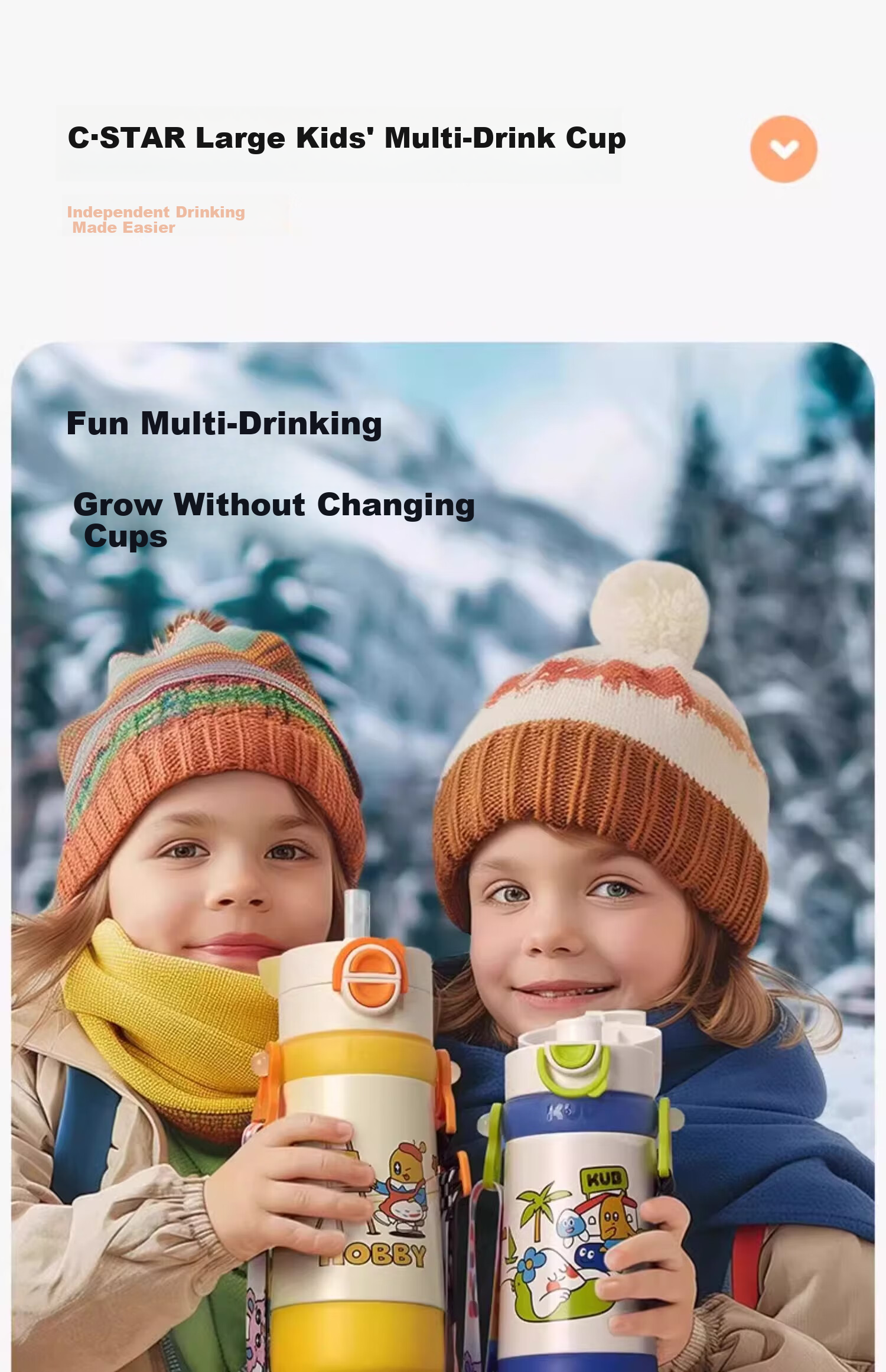 KUB Children's Straw Cup Baby Water Bottle for Over One Year Old Learning Drinking Cup Direct Drinking Bottle 260ml - Blue 1