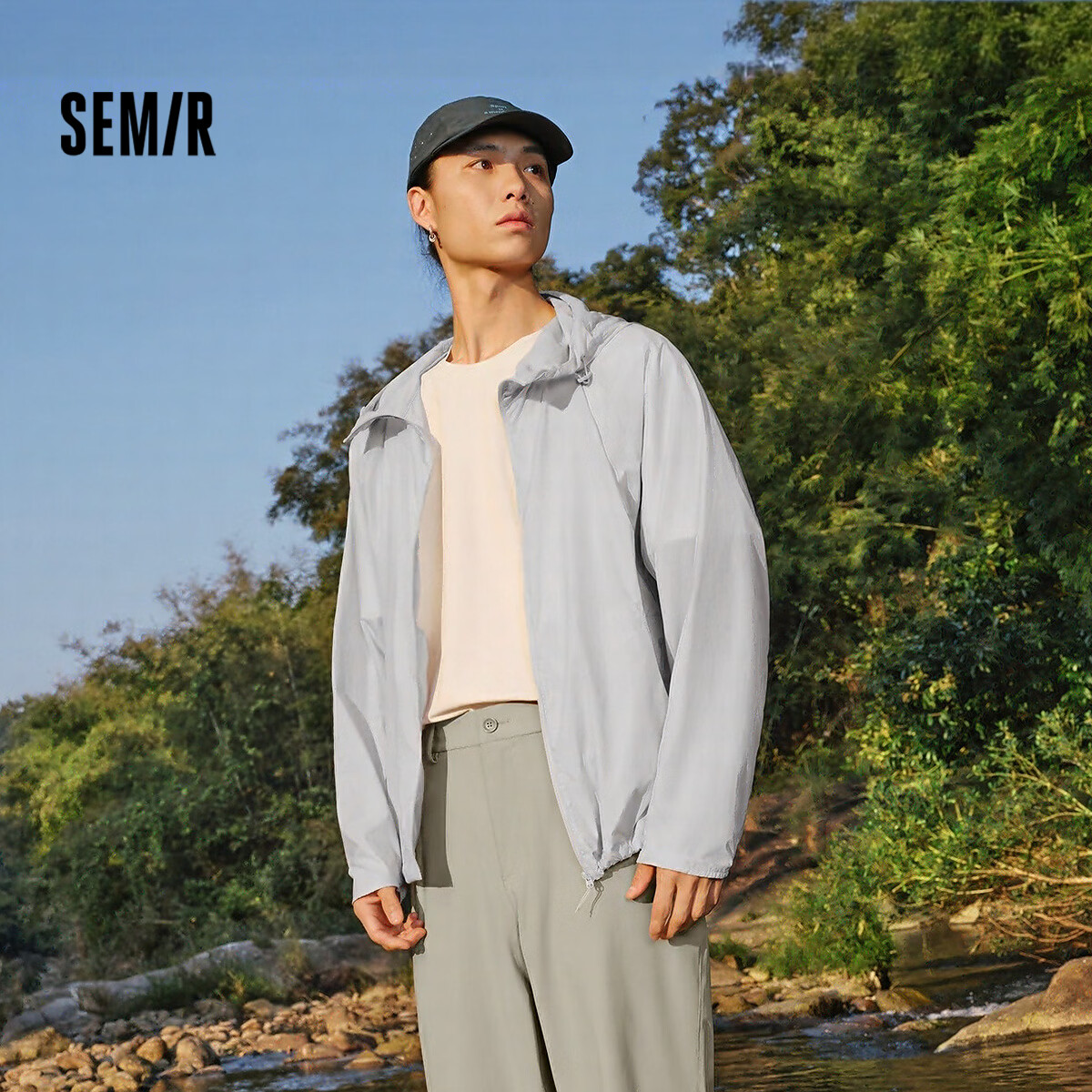 Semir Men's Summer Sun Protection Jacket | 2026 Couple's Cooling Raglan Sleeve Hoodie 109326108106