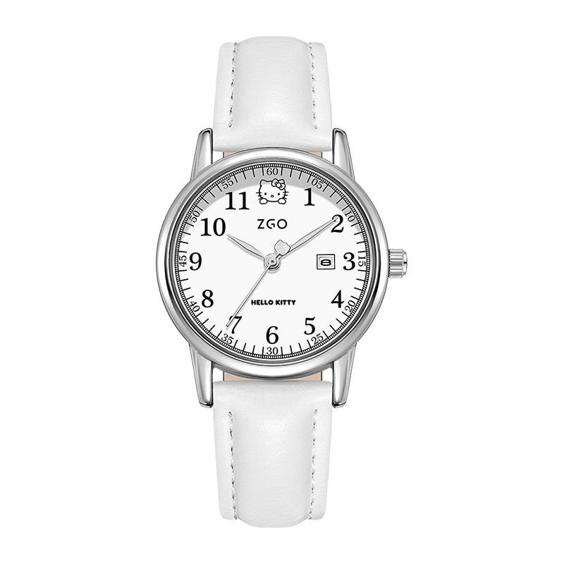 ZGO Hello Kitty Silent Quartz Watch for Girls, Middle and High School Students, Exam Special Time-Only Watch