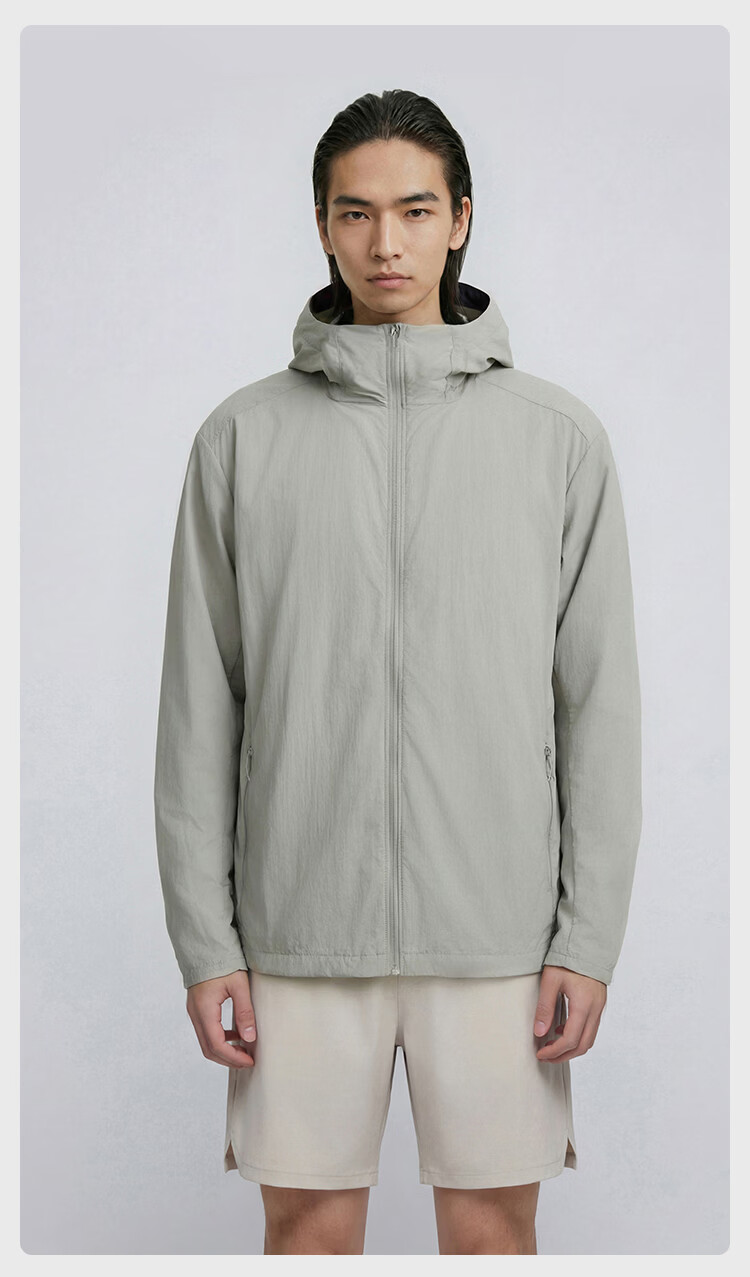 JD Jingzao Lightweight Premium Sunscreen Jacket for Men Spring Summer New Ice Silk Sun Protection Outdoor Thin Coat Skin Jacket Soft Mist Blue XL 21