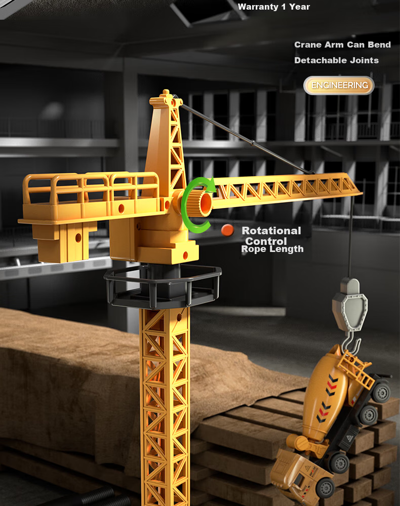 Wild Knight Engineering Vehicle Alloy Series Set Excavator Crane Toy Car for Boys Ages 3-6 Birthday New Year Gift 2
