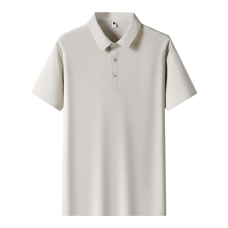 Hodo Men's Short Sleeve Polo Shirt Summer Breathable Business Collar T-Shirt Ice Silk Quick-Dry Top Black 2XL