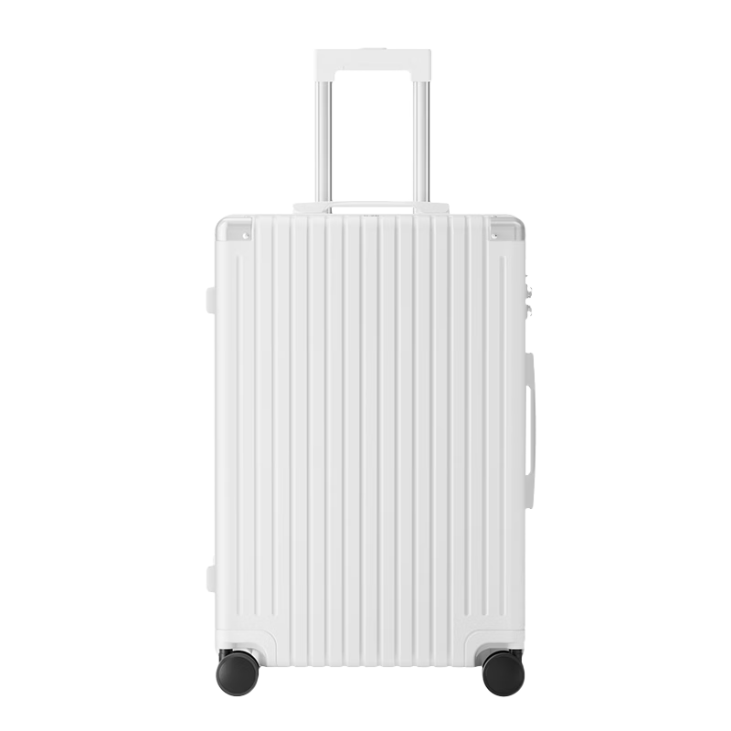 HLA Large Capacity Multifunctional Luggage Men Women Spinner Lightweight Short Trip Suitcase Ivory White 24 Inch