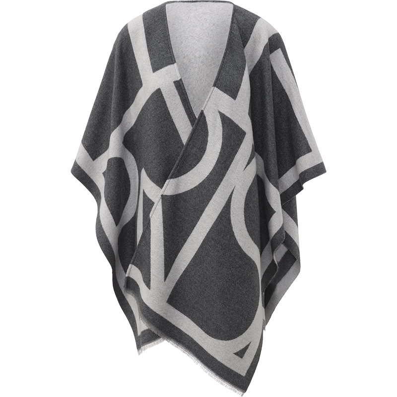 ELLE Women's Shawl French Elegant Temperament Jacquard Scarf for All Seasons Air Conditioning Room Gift for Mom