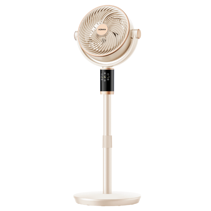 KONKA Air Circulation Fan Electric Fan Remote Control Home Fan Oscillating Desktop Small Fan Standing Electric Fan Quiet Ventilation AC Fixed Frequency Floor Fan KXHS-1712E-P