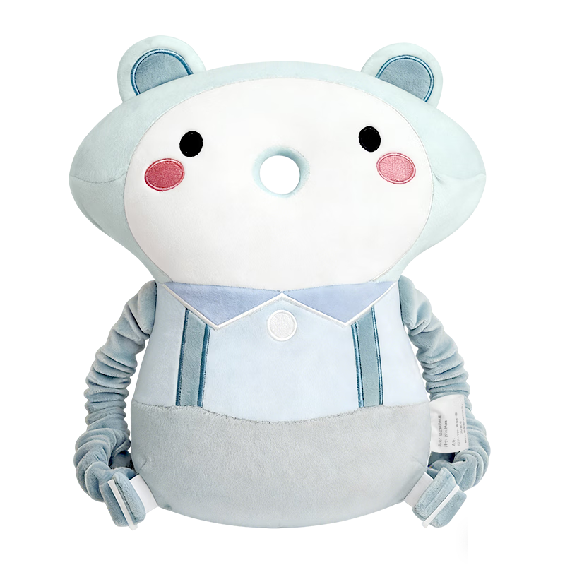 Aibaoshi Baby Fall Prevention Pillow, Toddler Walking Head Protection Pad, Electric Vehicle Anti-Collision Head Guard, Cream Bear S873
