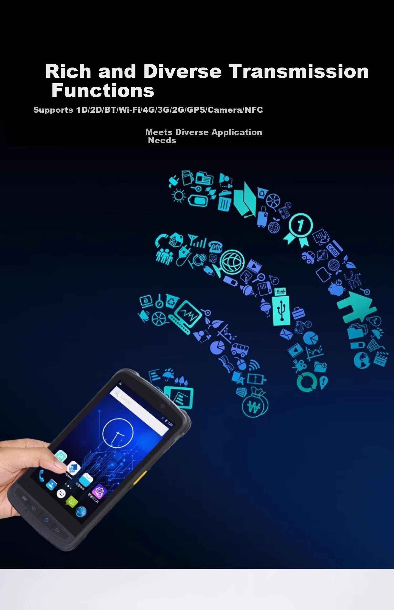 Newland MT90-LG, Handheld Data Terminal PDA, Industrial Smartphone, Barcode Scanner, Android ERP, Bluetooth Inventory Machine, One-Dimensional And Two-Dimensional Wireless Scanner 9