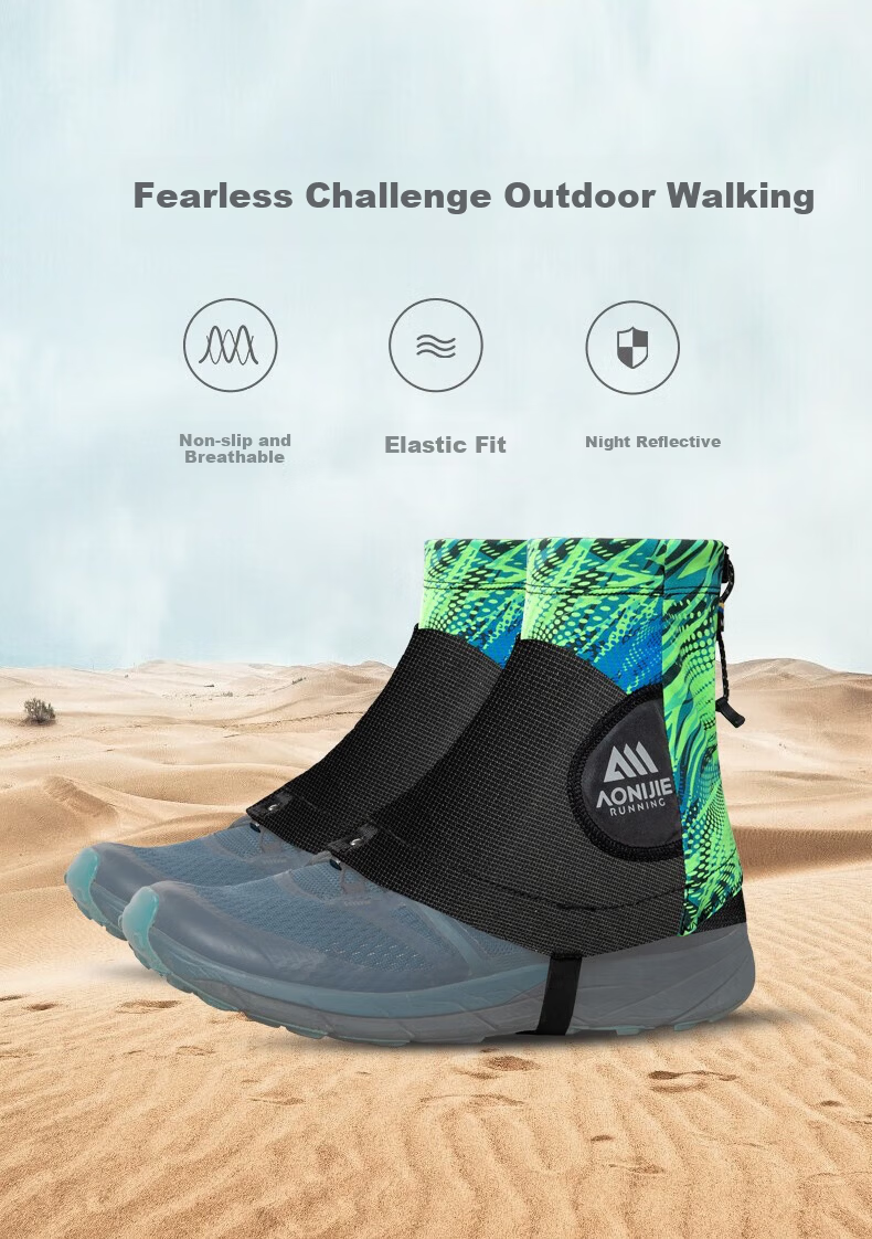 AONIJIE Sandproof Gaiters for Trail Running Hiking Outdoor Anti-Sand Insect Unisex Shoe Covers 3