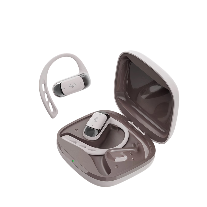 Salt Sound 2026 New Open-Ear Acoustic Bluetooth 6.0 Wireless Earphones Gray for Students Sports Long Battery Life Compatible with Apple Huawei