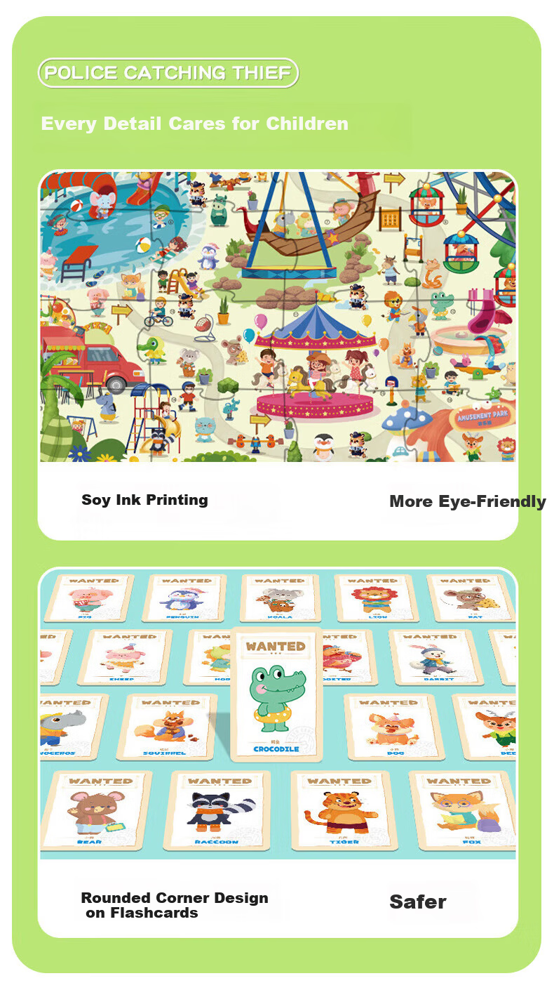 MiLi Police Catch Thief Children's Board Game 3-6-12 Years Educational Toy Logic Thinking Two-Player Game Focus Training 9