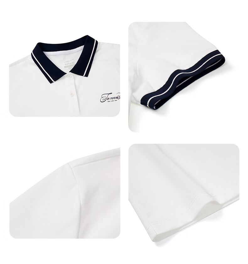 Erke Women's Summer New Polo Shirt Short Sleeve Outdoor Antibacterial Soft Skin-Friendly Sports T-Shirt 21