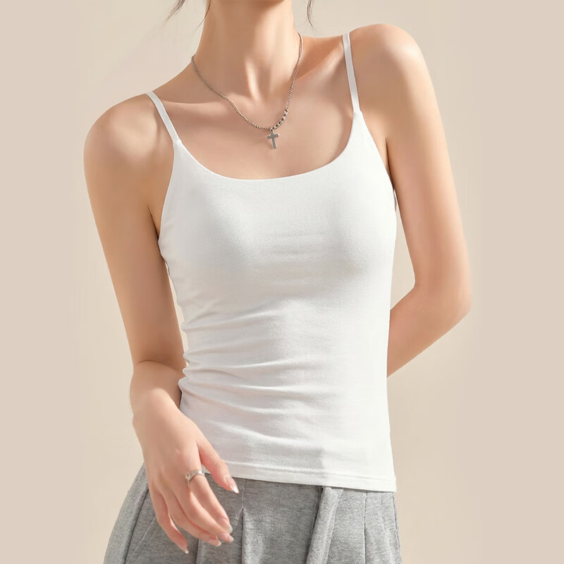 Urban Beauty Women's Linen Camisole 2026 Spring Summer Padded Breathable Loose Sleeveless Vest Top 9
