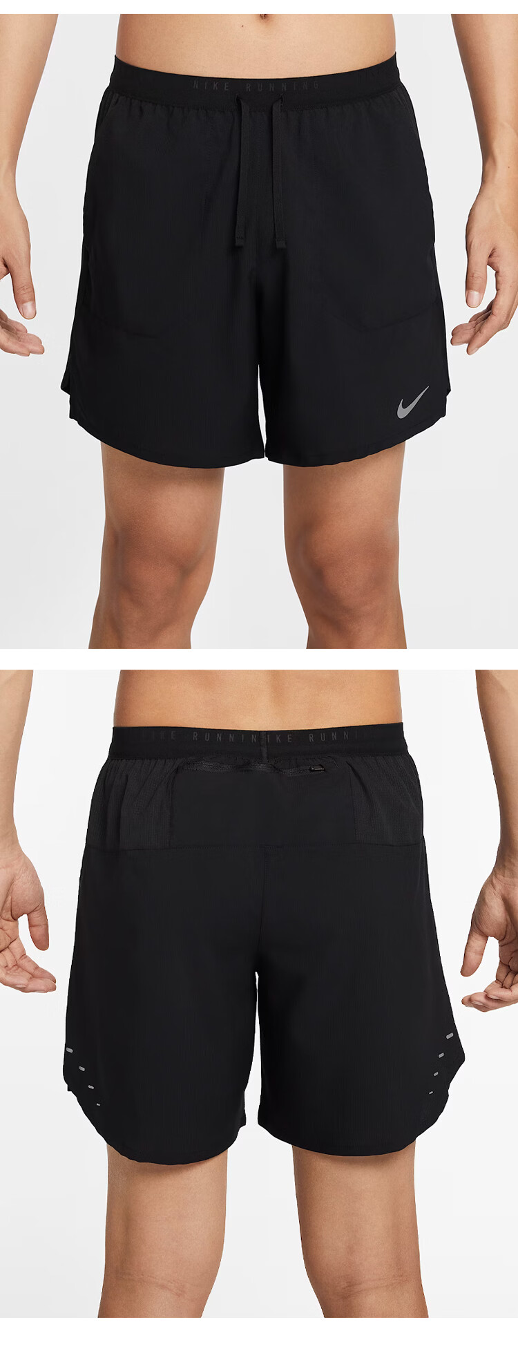NIKE Men's Shorts, Sports Casual Woven Athletic Pants, IF2051-010, Black/gray, Size L 2