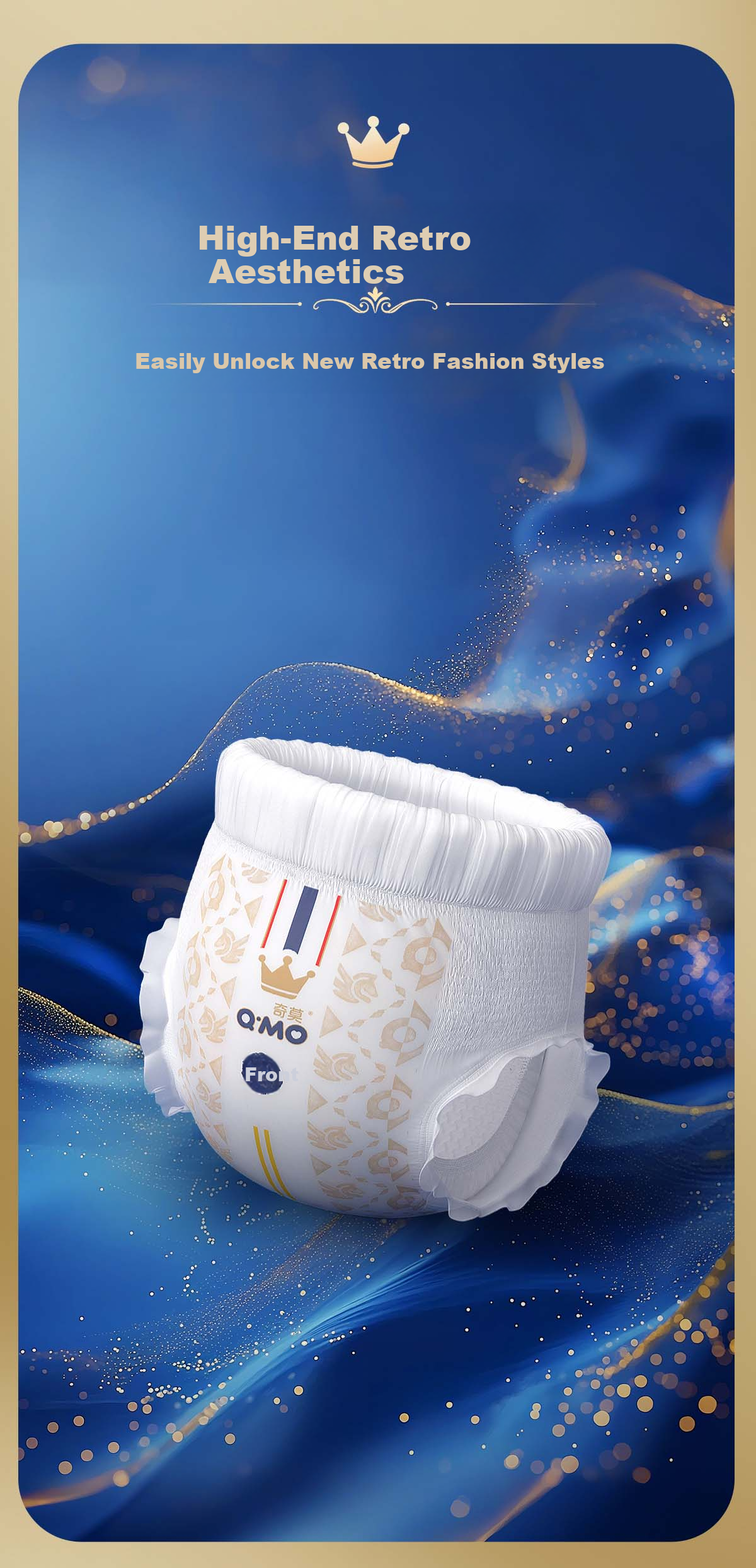 Q-MO Royal Cloud Soft Pull-Up Pants L24 (9-14kg) Elastic Ultra-Thin Breathable Mini Portable 9