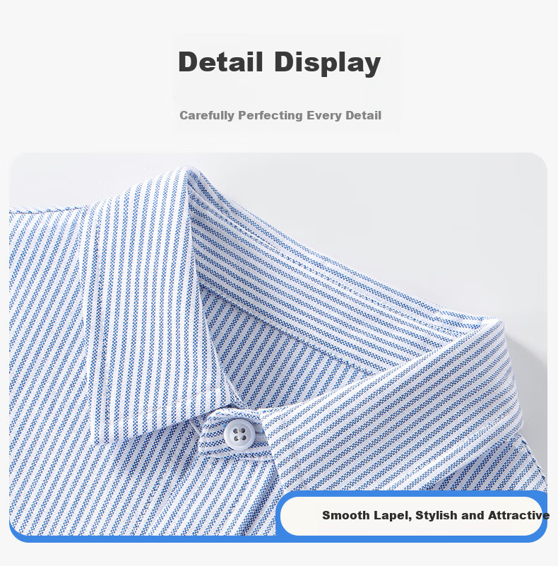 BOBDOG Boys' Cotton Long Sleeve Shirt Baby Shirt Spring Children's Top Light Jacket Blue Stripes 140 17