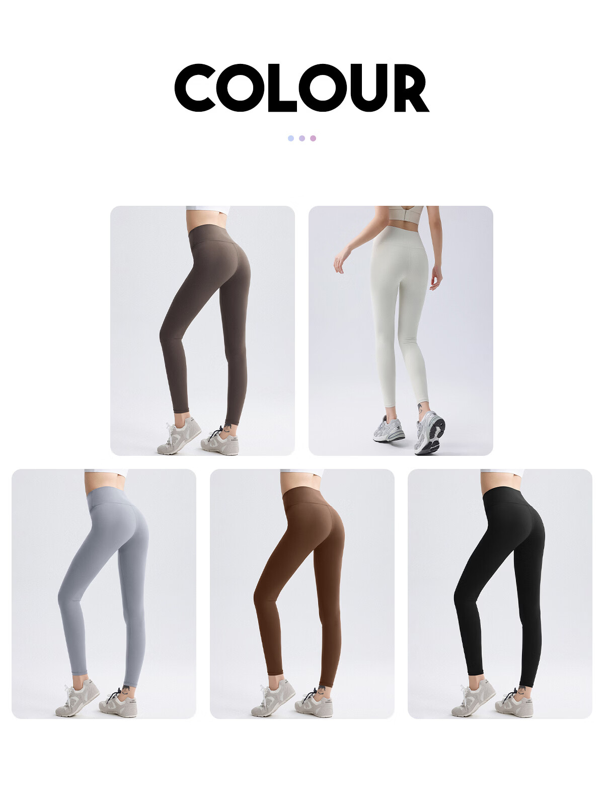 DRUR Women's Outdoor Slim Fit High Waist Butt Lift Shark Skin Quick-Dry Training Yoga Cycling Leggings 3