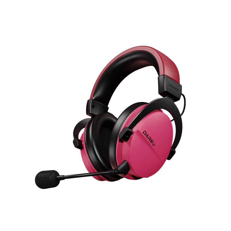 DAREU A3Pro Gaming Headset Over-Ear Four-Mode Bluetooth Wired Wireless Headphones Delta Operation Esports PC Headset FPS PUBG 7.1 Surround Sound Cranberry Red