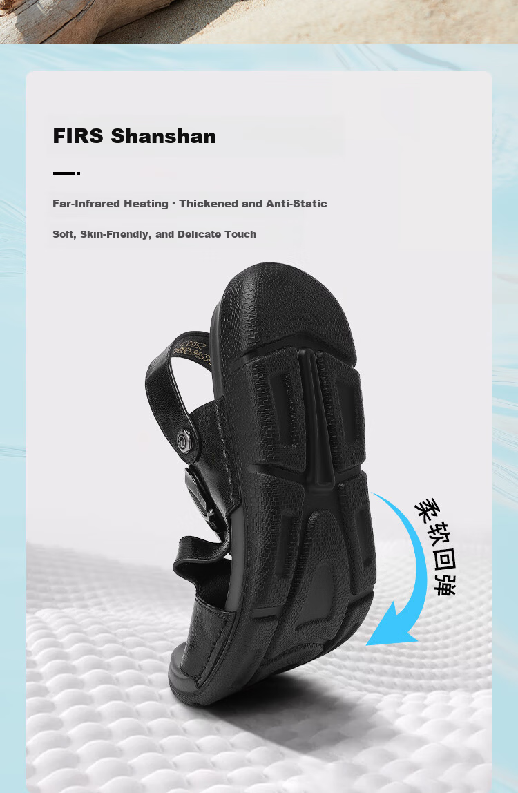 Goldlion Men's Summer Comfortable Lightweight Casual Sandals Two-in-One Beach Shoes G596520043AAF Black Size 43 2