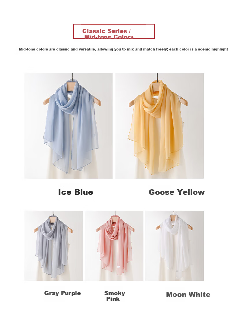 Hangsilk Road Mulberry Silk Scarf Women's Silk Shawl Chiffon Outerwear Birthday Mom Luxury Gift Box Holiday Present Gray Purple 4