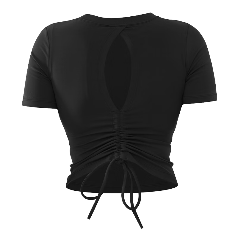 Xueqiman Padded Short Sleeve Yoga Top for Women 2026 New Premium Pilates Training Running Sports Fitness T-Shirt