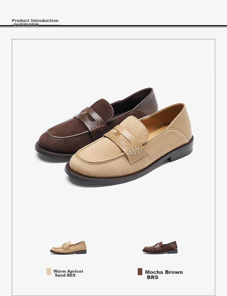 Le Saunda 2026 Spring Summer Fashion Chunky Heel Sheepskin Commuter Loafers Women 6T21101 Warm Apricot BES39 1