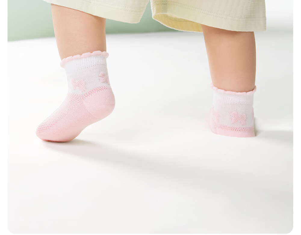 Betis Children's Socks 3-5 Years Summer Mesh Short Tube Breathable Seamless Class A Boys and Girls Baby Socks Spring Summer 24