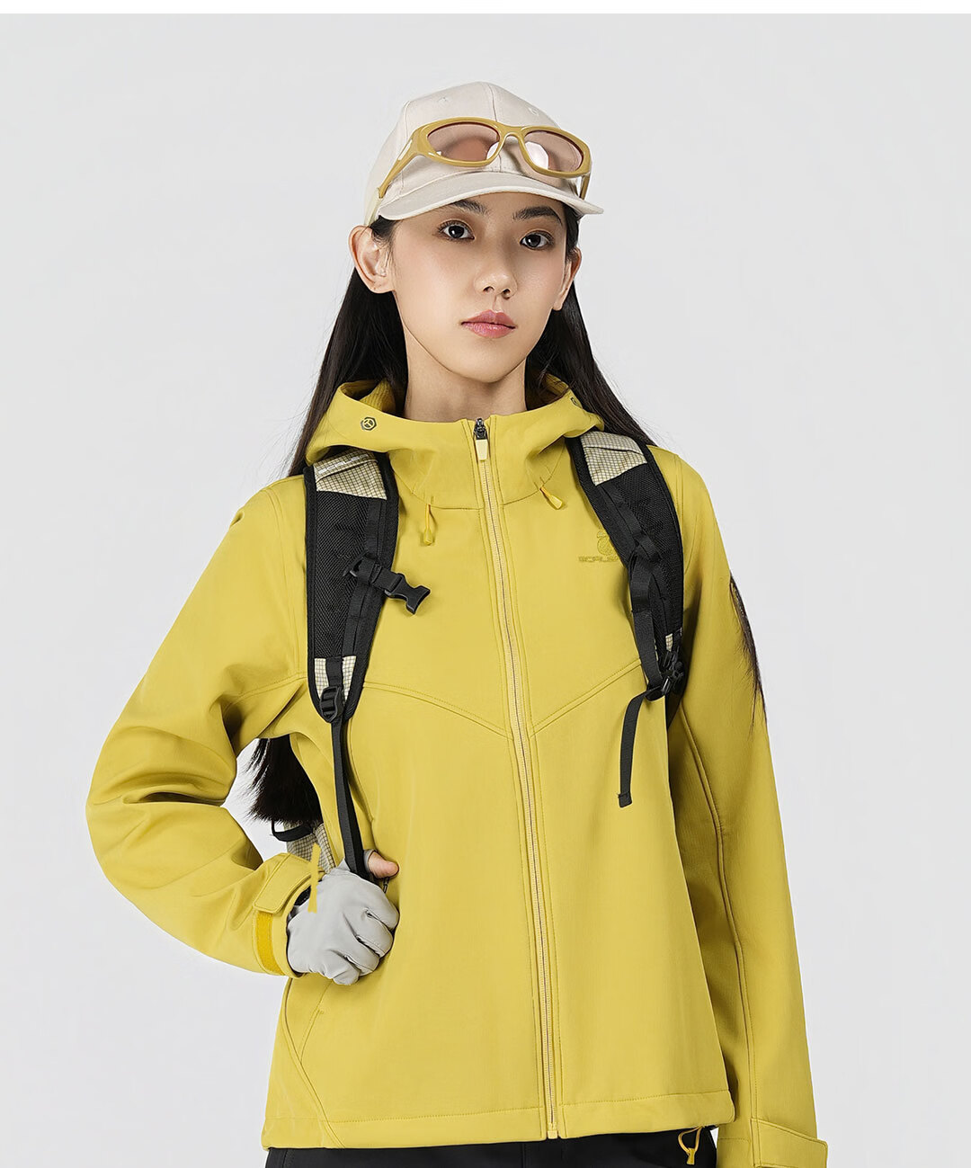 SCALER Outdoor Softshell Jacket Unisex Windproof Warm Sports Casual Hooded Coat Women F2916D61 25