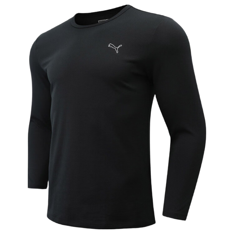 PUMA Men's Long Sleeve Mesh Breathable Lightweight Sports Base Layer T-Shirt, 1 Piece