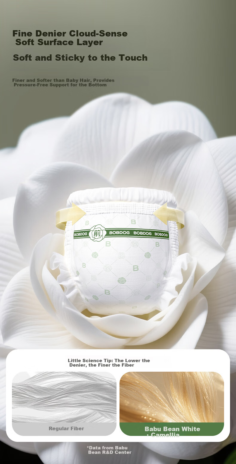 BOBDOG White Camellia Trial Pack L4 Diapers (8.5-11.5kg) Baby Newborn Lightweight Breathable Diapers 2