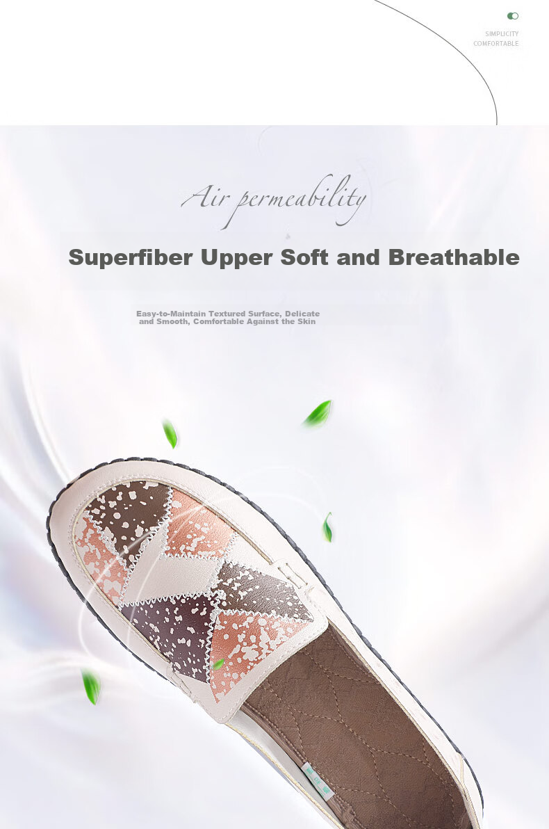 TAIHEYUAN Spring Summer Women's Slip-On Breathable Non-Slip Soft Sole Comfortable Loafers for Middle-Aged and Elderly Moms 4