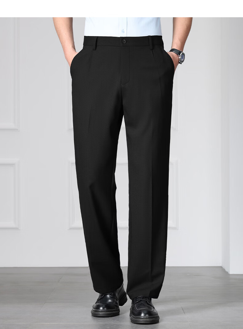 Shanshan Natural Linen 10A Antibacterial Men's Business Formal Lyocell Straight Casual Pants Spring Summer New Model 26