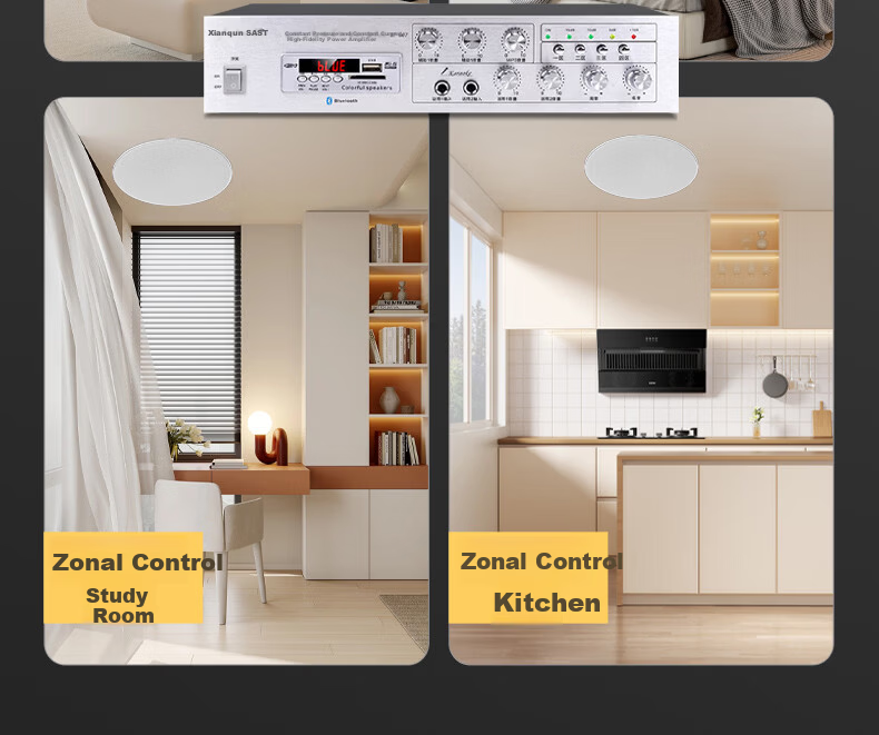 SAST 150W High Power Bluetooth Constant Voltage Amplifier Public Broadcasting Amplifier Ceiling Speaker Wall-mounted Sound Column Home Theater System ST-607 4