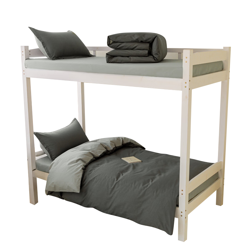 Wuyinliangpin All-Cotton Bedding Set for Students (Six Pieces: Three Sets + Duvet + Mattress Pad), Quilt for Dormitory Bunk Beds