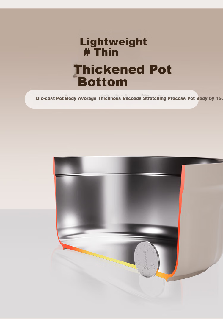 Kalstone N72 Titanium Ceramic Split Electric Cooker Multifunctional Small Electric Pot Hot Pot Dormitory Household Steamer and Cooker Instant Noodle Pot Small Electric Steamer 14