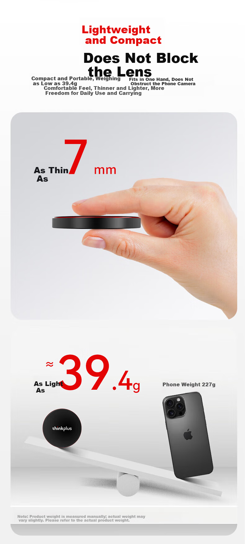 ThinkPlus Lenovo 1TB Magnetic Portable SSD USB 3.2 High-Speed 2000MB/s Magnetic Mobile Hard Drive PSSD Portable UH100 Little Flying Disk Series 2