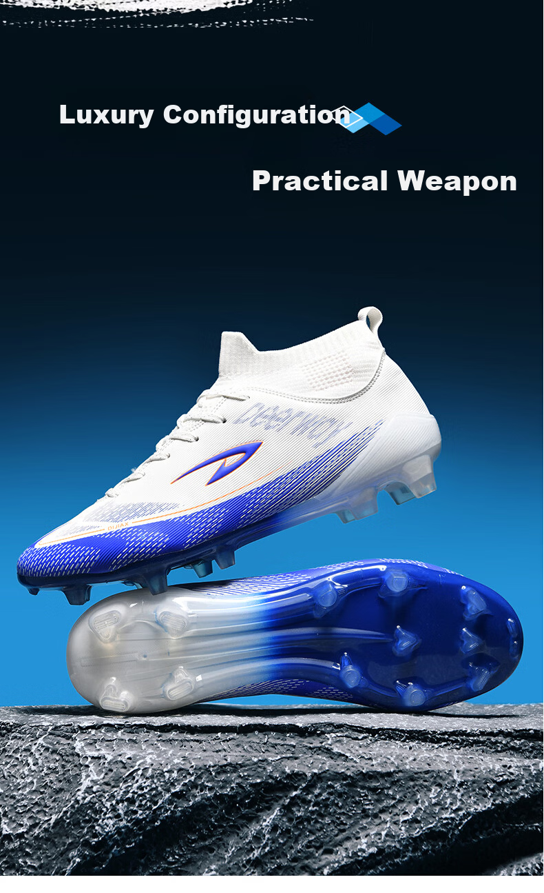 DEERWAY Youth Soccer Shoes AG Studs Grass Field Non-Slip Wear-Resistant Training Match Shoes Rose Red Purple AG Studs Size 41 9