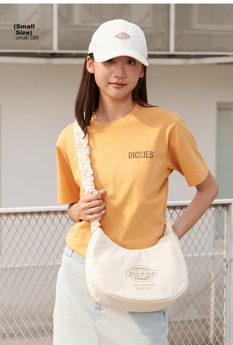 Dickies Women's Shoulder Bag Cloud Bag Sports Commuter Underarm Crossbody Travel Large Capacity Dumpling Bag Graphite Black 16