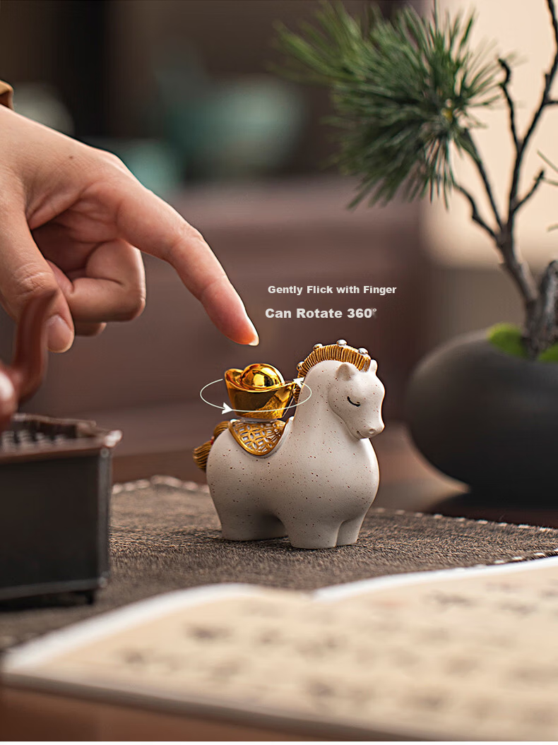 Kongsheng Guochao Prosperity Horse Orange Creative Corporate New Year Gift Premium Souvenir Friend Birthday Gift Year of the Horse Ornament 6